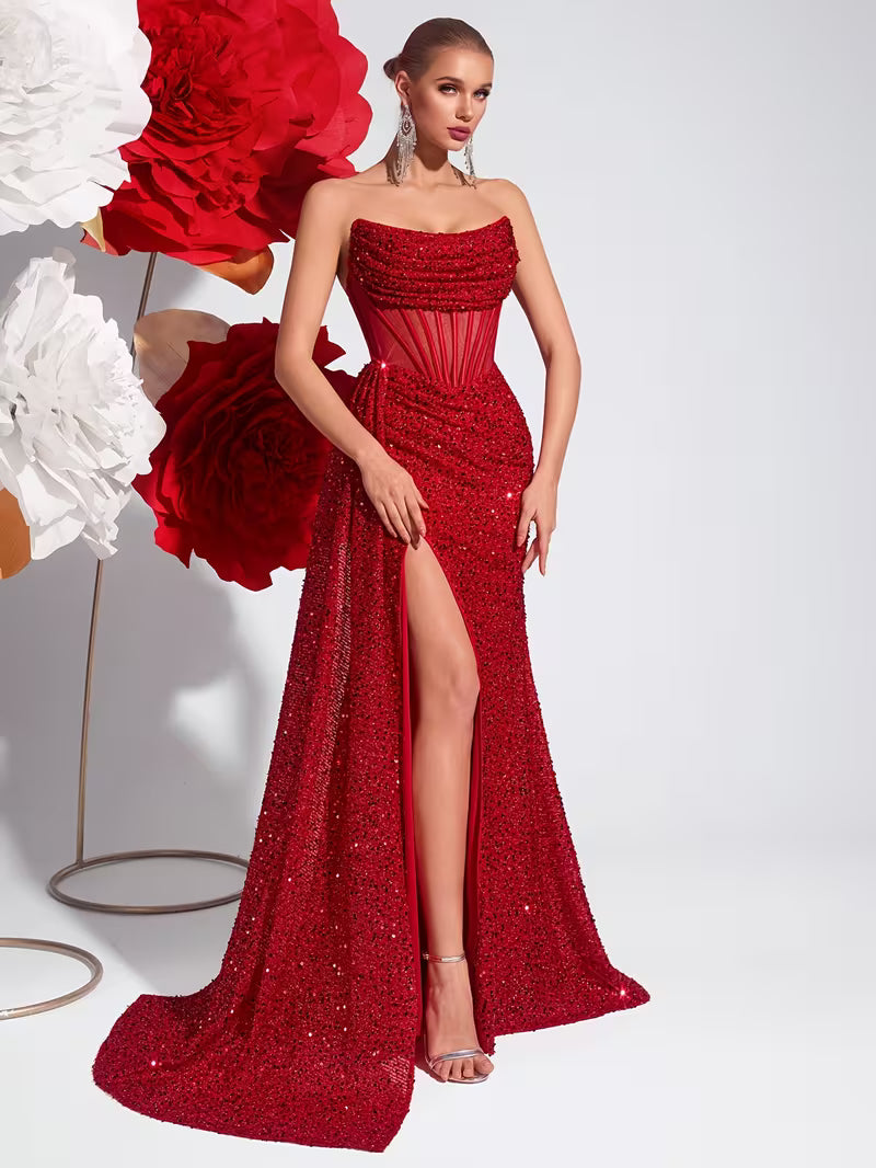 Get 70% Off On The Red Velvet Dress Only Today 💕