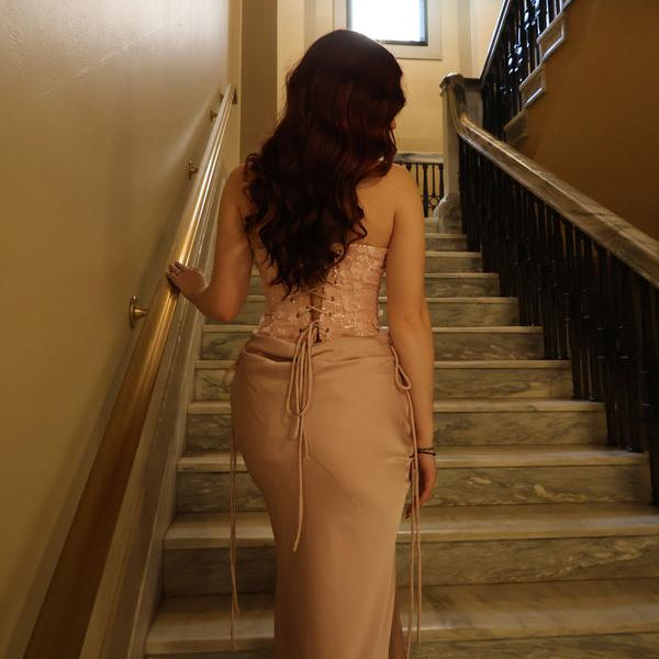 Get 70% Off On The Rosé Swan Dress Only Today 💕