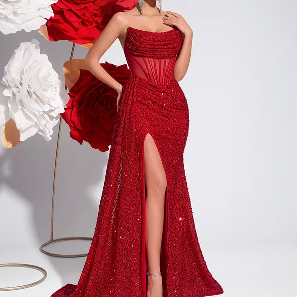 Get 70% Off On The Red Velvet Dress Only Today 💕